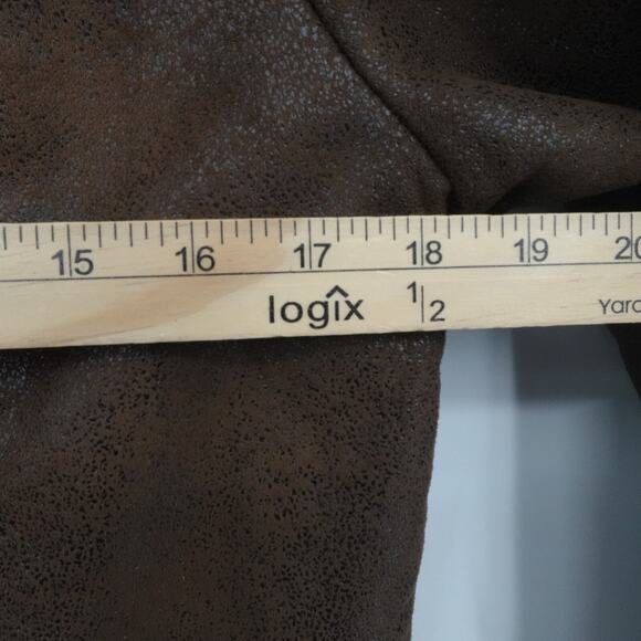 Prana Jacket Womens Small‎ Brown Faux Suede Sherpa Lined Esme Moto Boho Gorp - Picture 4 of 11